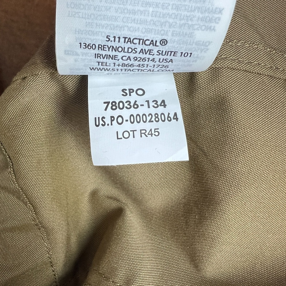 5.11 Tactical Watch Jacket Mens Medium Khaki Pockets Flex-Tac Canvas Outdoor M - Picture 16 of 16